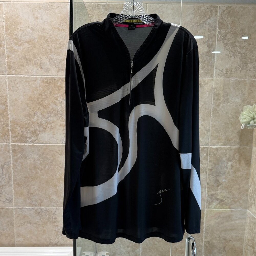 Jamie Sadok Size XXL Sunsense Shirt Black and White